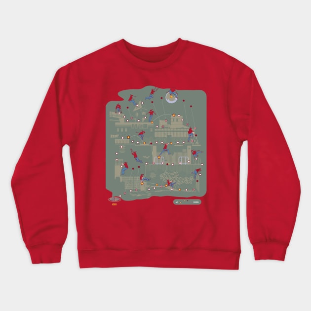 Snags and Ladders Crewneck Sweatshirt by POCTORAMA